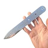 Obespina Couteau lame fixe vierge nue blank acier damas suminagashi custom création a monter artisanat camping luxe collection edc #321