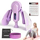 Thigh Trainer Thigh Exerciser for Women, 10-100lb Adjustable Resistance Pelvic Floor Trainer with Leg Band & Poster for Kegel Exercise, Inner Thigh Exerciser for Postpartum Rehabilitation Home Gym