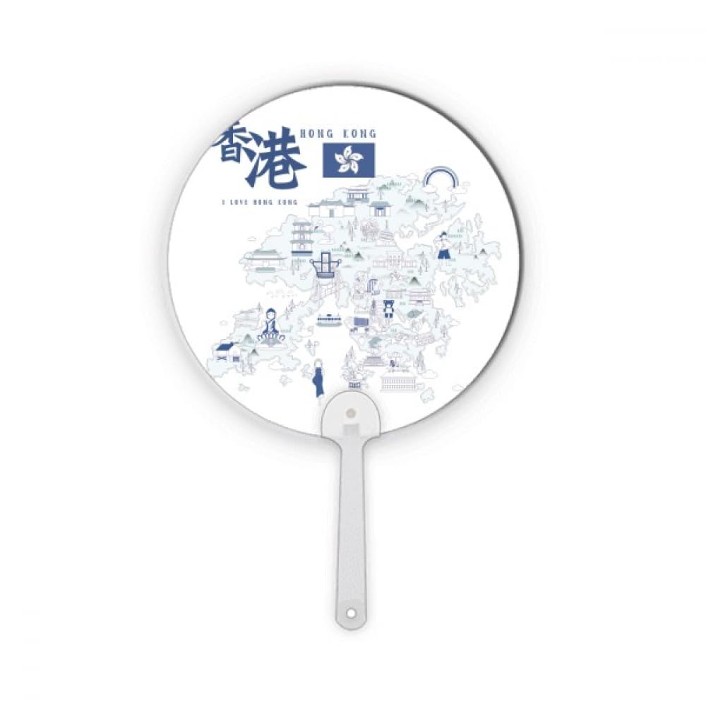 Eviter la chaleur avec le fan portable rond plastique inspiré de Hong Kong