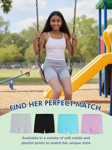 Image of mackly Girls Mini Innershorts (Pack of 2) - Lightweight Cotton 2-in-1 Panty Shorts with Built-in Gusset, Full Coverage, Tag-Free Comfort