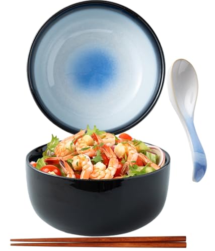 Ramen Schüssel,Ramen Bowl Set,Japanische Schüssel Keramik,Ramen Bowl...