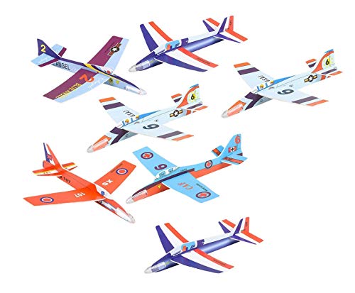 GRANITE MOUNTAIN PRODUCTS Balsa Wood and Styrofoam Airplane Toys Set | 6 Balsa Glider Kits and 6 Foam Model Toy Airplane Kits | 12 Total Planes | Classic Toys Perfect for Party Favors, Parties, BBQ\'s - Thumbnail 4