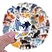 60PCS Warriors Cat Stickers for Kids Teens Adults, Cartoon Kids Stickers for Water Bottles Laptop Luggage Scrapbook, Asverbet Waterproof Vinyl Decals