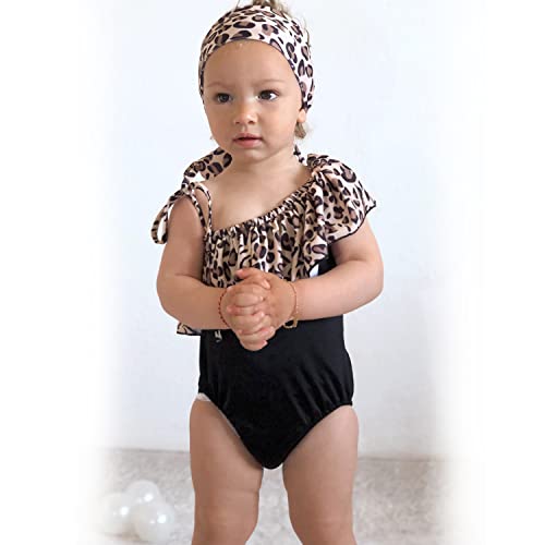 Toddler Baby Girls Ruffles Bikini One Piece Swimsuits Floral Off Shoulder Swimwear Beach Bathing Suit2