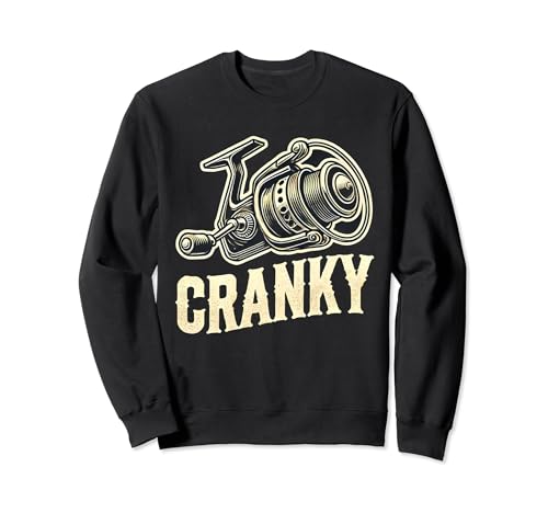 Vintage Crankbait Fishing Lure Cranky Funny Idea For Fishing Sudadera