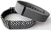 Small 1 Grey 1 Black with White Dots Spots Band for Fitbit FLEX Only With Clasps Replacement /No tracker/