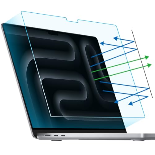F FORITO 2 Pack Anti Blue Light Laptop Matte Screen Protector for 2023 MacBook Pro 16' M3 /M3 Pro/M3 Max Model A2991, Anti-Glare and Reduces Eye...