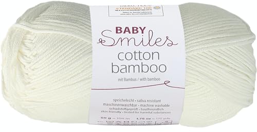 Schachenmayr Handstrickgarne Baby Smiles Cotton Bamboo, 50G Natur 9807370-01002 12 x 6 x 5 cm
