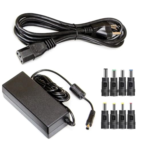 Image of Kado Power Adapter AC /DC 12V-5A 4A 3A 2.5A 2A 1A 5.5x2.1mm with 8 Tips | Power Cord for Sceptre Monitor, Echo Smart Speaker & Display, Webcam, Router, Mini PC, Projector, CCTV, Bluetooth Speaker