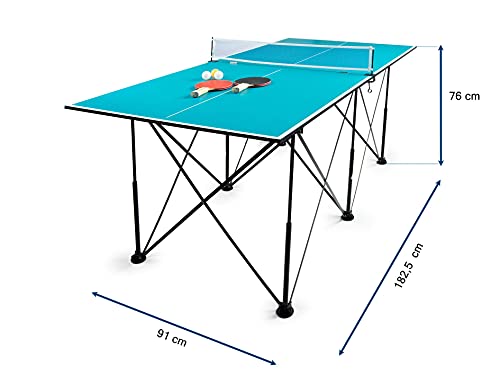 Rete Da Ping Pong Allungabile Relaxdays 176cm - Per Tavoli Fino A 5cm Spessore, Nero/Rossa - Foto 5