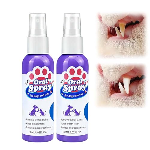 Mustowl 2026 Upgraded Pet Oral Care Spray for Dogs & Cats, No Brushing Needed, Freshens Breath, Reduces Plaque & Tartar, Essential for Loving Pet Owners (2Pcs)