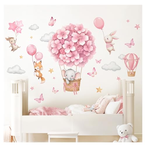 Little Deco Wandtattoo Elefant im Heißluftballon DL5129 S