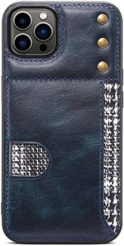 Funda iPhone 14 azul con tarjetero BANDKIT ideal para viajar ligero y sin cartera
