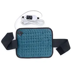 DGARYS Electric Orthopedic Heating Pad for Pain Heat Therapy Relief with Fast Heating Technology Heating belt for Muscles, Shoulder, knee and Back brace Pain Relief heating belt velvet (GREEN)