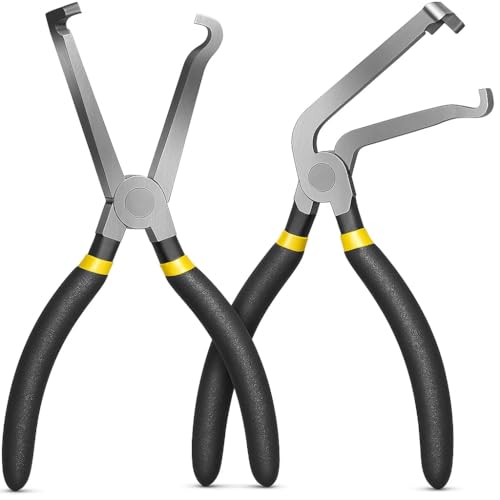 Automotive Electrical Connector Pliers, 37980 37960 Quick Electrical Disconnect Pliers Sets for Cars, 60 Degree Fuel Line Petrol Clip Pipe Plier, Automotive Electrical Tools Hose Disconnect Tools