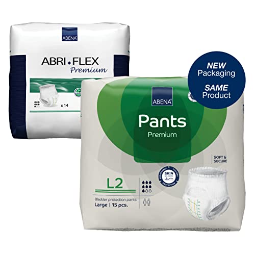 ABENA Pantalones L2 Premium para adultos, pantalones de incontinencia para mujeres y hombres, 6 paquetes de 15 pantalones de incontinencia para hombres y mujeres, pantalones de incontinencia para
