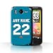 Produktbild eSwish Personalisiert Individuell Amerikanischer Fußball Jersey 2 Hülle für HTC Desire HD/G10 / Dunkles Aqua Design/Initiale/Name/Text Schutzhülle/Case/Etui