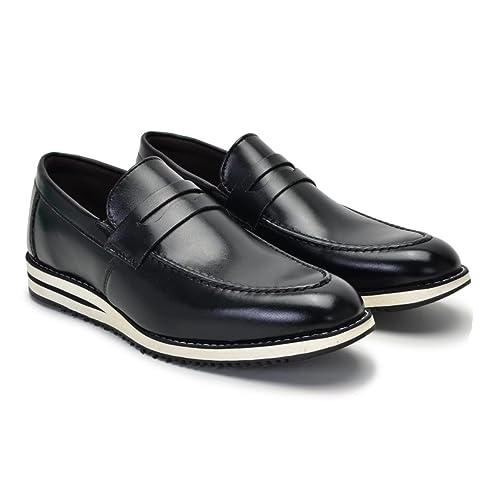Sapato Social Masculino Casual Esporte Fino Oxford Sapatênis Confortável Gravata Sem Cadarço (41, PR