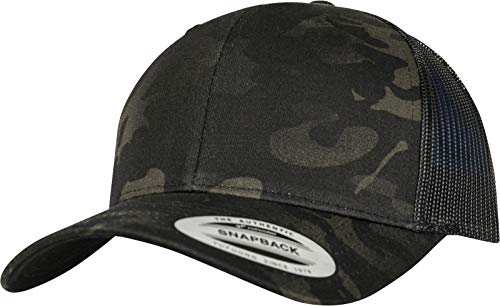 Flexfit Retro Trucker Multicam Kappe, Black, One Size
