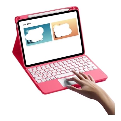 Teclado compatible con iPad 10th 11th Gen funda magnética con ranura para lápiz y luz 3