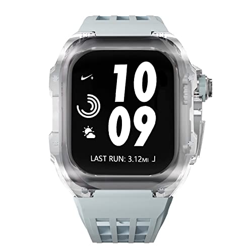 Kit modification boîtier Apple Watch 45mm agate avec bracelet sport