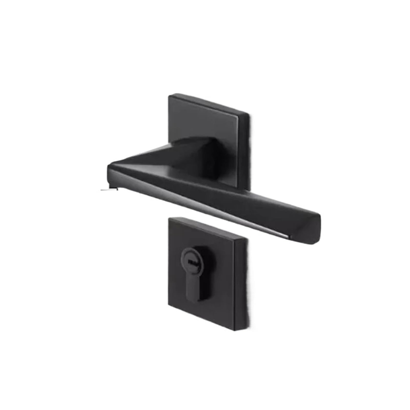 Bedroom aluminum alloy door lock silent bathroom household with key(J_50MM)