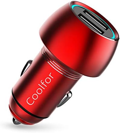 Usb Car Charger,Coolfor 36W Dual Fast Car Charger Adapter Compatible With Iphone 11/Xs/Xs Max/Xr/X/8/7/6/5,Ipad Pro/Air/Mini/,Samsung Galaxy S10/S9/S9+/S8/S7,Note 9/Note8,Lg,Pixel And More,Red