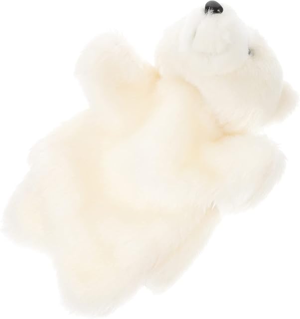 jojofuny Puppet Plush Gifts Plaything Soft Cartoon Polar Finger Animal Stuffed Adorable Lovely Kids Theatre Bear Toy Hand for Storytelling Role-play Puppets