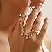 Chain Ring Gold Silver Evil Eye Pearl Seashell Rings Chunky Colorful Cubic Zirconia Teardrop Dangle Ring Adjustable Statement Wedding Engagement Rings Fashion Jewelry Outfits Anniversary Birthday Gift