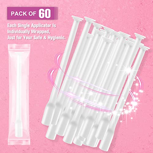(60 Counts) Nieteyrue Suppository Applicator For Women Fit To Size 00 Cap-Sules Soft Tip Auxiliary Tool For Pills Feminine Care Tablet Applicators Individually Wrapped #TOP4