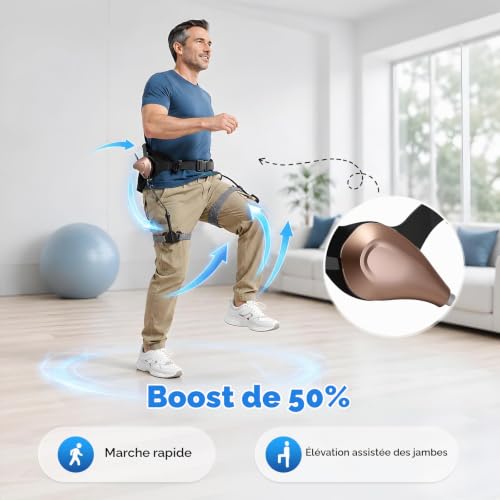 Dispositif de Marche exosquelette, Déambulateur de rééducation à vitesse réglable en continu, Exosquelettes Réglables pour Jambe, Destinées Aux Adultes et Aux Personnes âgées – vue 8