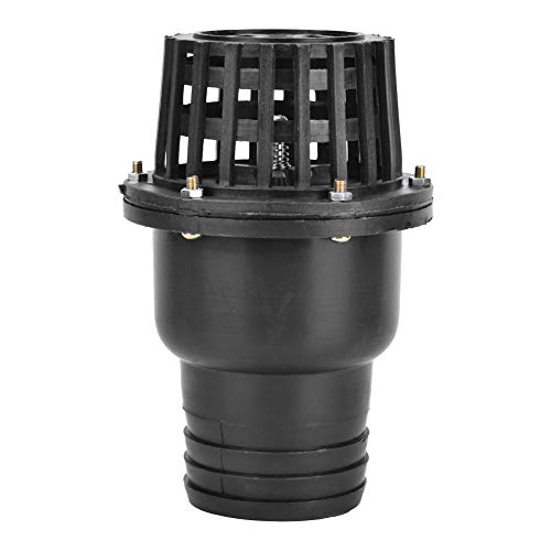 Water Pump Foot Valve Black PVC Low Pressure Flat Check Valve Black 1.5in 2in 2.5in 3in 4in Optional for Fluid Machine Industrial Garden(3in)