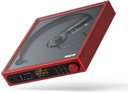 FiiO DM15 Portable Stereo CD Player with True 24Bit R2R DAC, 1150mW+1150mW High-Power Output, aptX Adaptive Bluetooth Transmitter, 24 Sound Presets, USB/CD HiFi Audio, HD Display (Red)