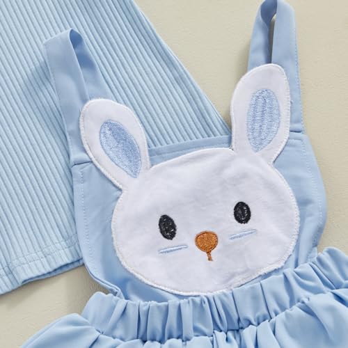 BeQeuewll Toddler Girl 4th of July Outfit Rib Shirt Ruffle Tutu Dress Kids Little Girls 4th of July Clothes18M 2T 3T 4T 5T 6Y4