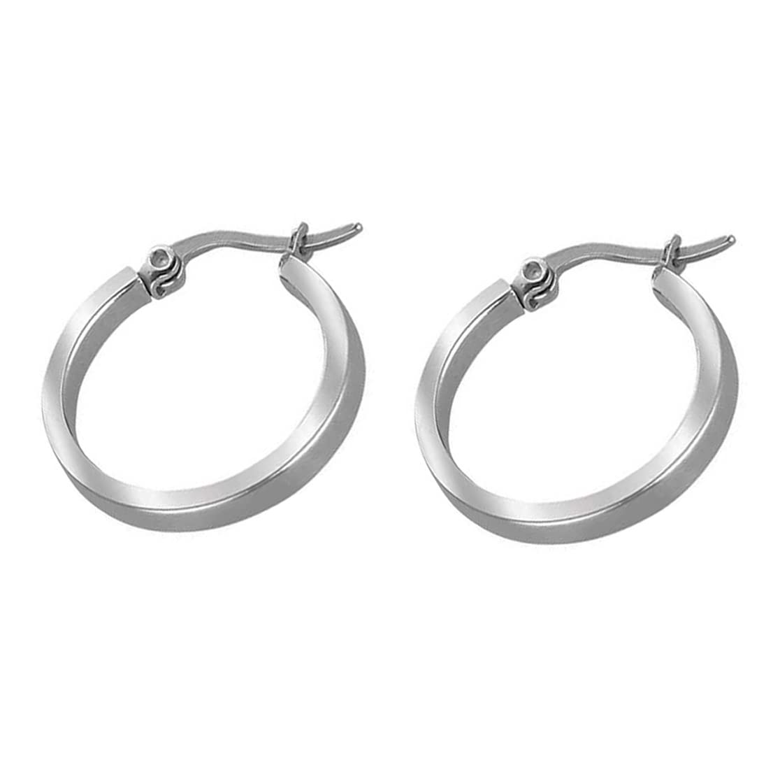 Mens Silver Flat Piercing Bali Earrings: Pack of 1 Pair (SR/FAJEWLK21-BaliFlat)-image-7