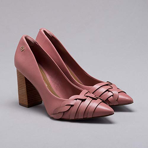 Scarpin Couro Rose Fiore 36