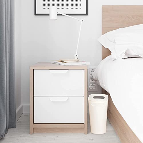 Cesta de basura pequeña de plástico de 12L cubo delgado con asa para cuarto y baño 3