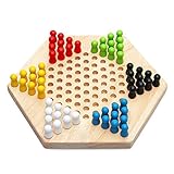🎁 Material de Madera de Caucho------Este juego de damas chino está hecho de material de madera de caucho de alta calidad, diseño bellamente elaborado y larga vida útil.