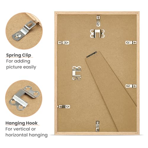 Image of upsimples 8x12 Picture Frame Solid Wooden, Nursery Decor, 1Pack Natural