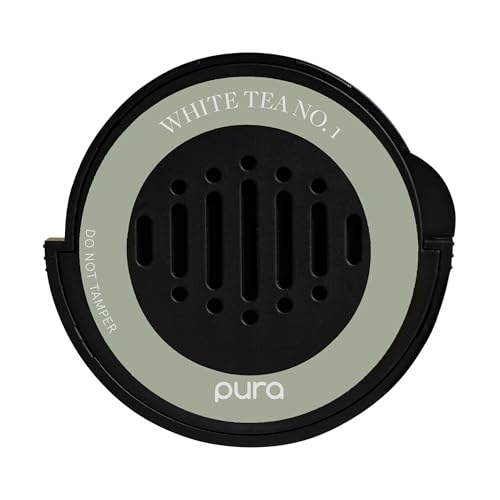 Pura Car Scent Refill - Fragrance for Pura Car Diffuser - Clean & Safe Luxury Diffuser Scent - Long-Lasting Fragrance for 30 Days of Aroma - White Tea No. 1