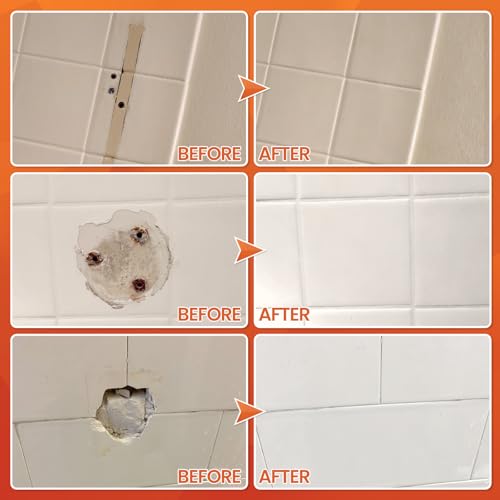 Image of Tile Repair Kit (Pure White), Ceramic & Porcelain Tile Chip Repair Kit with Super Strong Adhesion, Floor Tile Crack Repair to Scratch, Hole on Porcelain Sink, Acrylic, Fiberglass in Bathroom, Kitchen