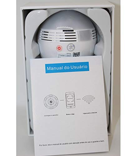 Câmera Ip Segurança Lâmpada 360 Panorâmica Espiã Wifi V380
