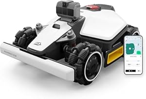MAMMOTION LUBA Mini AWD LiDAR Robot Tondeuse sans Fil Périphérique pour 1500 m², LiDAR 3D + Vision IA + NetRTK, sans Antenne RTK, Cartographie Auto, Pente jusqu'à 80%, 3 Ans de 4G Inclus