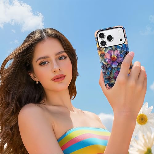 Coque iPhone 17 Pro Max anti-rayures aux fleurs vibrantes - 7