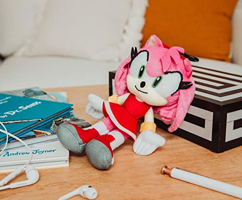 Accessory Innovations Sonic The Hedgehog 8-Inch Amy Rose Character Plush Toy | Kawaii Cute Soft Stuffed Animals #TOP6