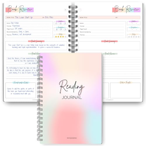 Reading Journal for Book Lovers | Log Book to Summarize, Review and Rate the Books you've Read | A...