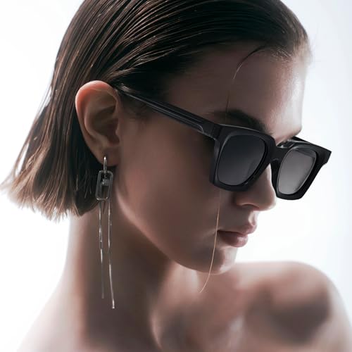 STGATN Trendy Acetate Polarized Sunglasses for Women UV400 Protection, Classic Square Style Shades Anti-glare Sun Glasses3
