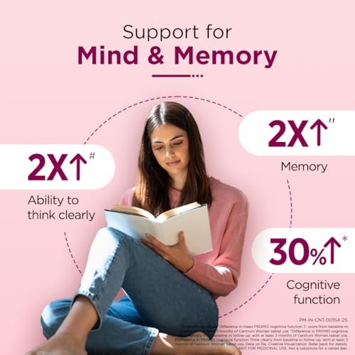 Centrum Women -Multivitamin Tablet for Women|With 23 Vital Nutrients including Zinc,Magnesium,Vitamin B,C,D, Calcium for Energy, Immunity,Radiance,Strong Bones and Overall Health|Veg - 50 tablets