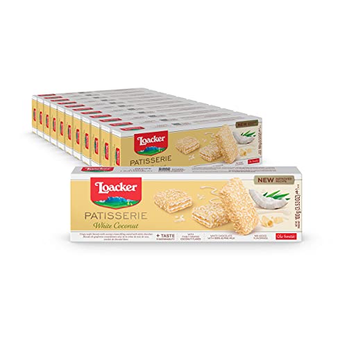 Loacker Patisserie White Coconut - Premium Bite Size White Chocolate