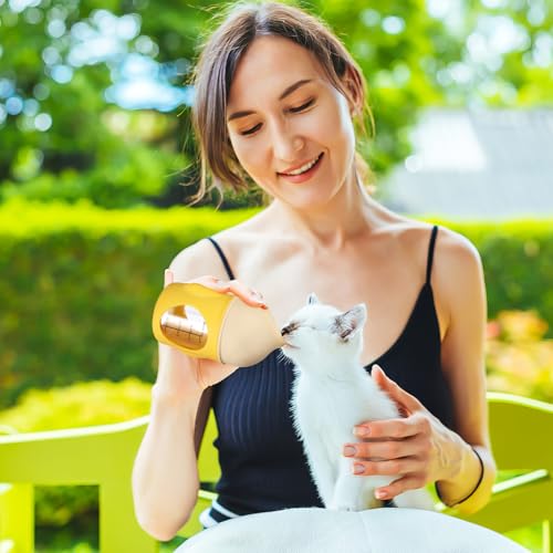 DIYEAH Neugeborene Welpen Kätzchen Nuckelflasche mit Weichem Sauger Ergonomischer Griff und Klarer Skala Wiederverwendbare Haustier milchflasche für Einfaches Zufüttern